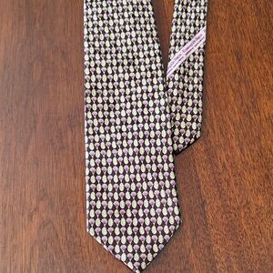 Ermenegildo Zegna Brown and Cream Patterned Tie